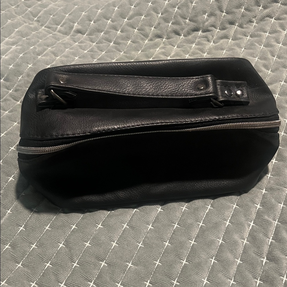 Black Leather Travel Bag
